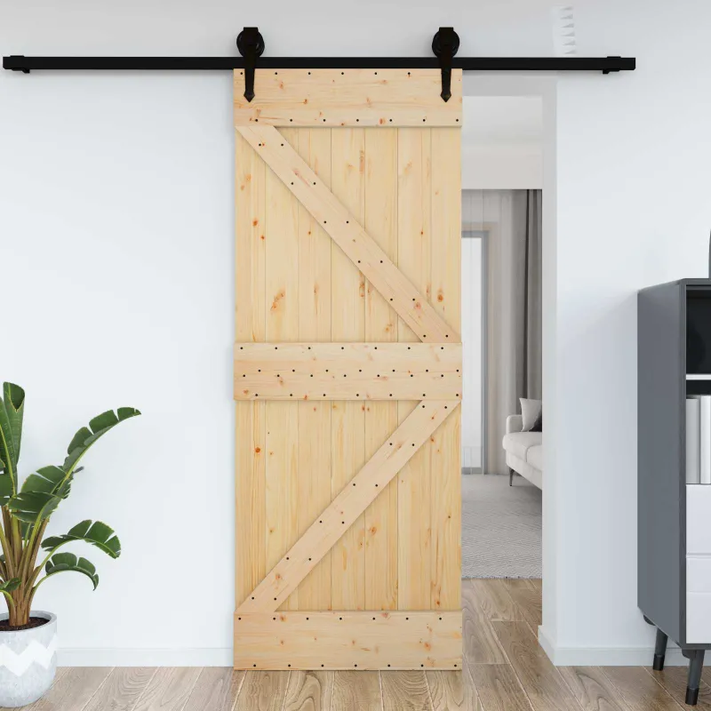 Duris NARVIK Natūrali 95 x 210 cm Kietos pušies medžio durys