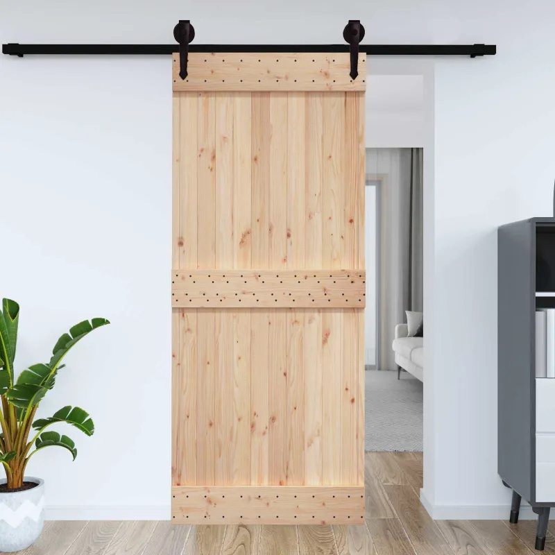Duris NARVIK Natūrali 95 x 210 cm Kietos pušies medžio durys