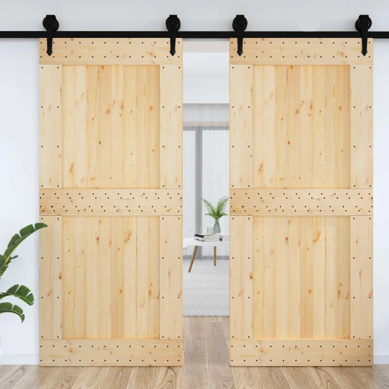 Duris NARVIK Natūrali 100 x 210 cm Kietos pušies medžio durys