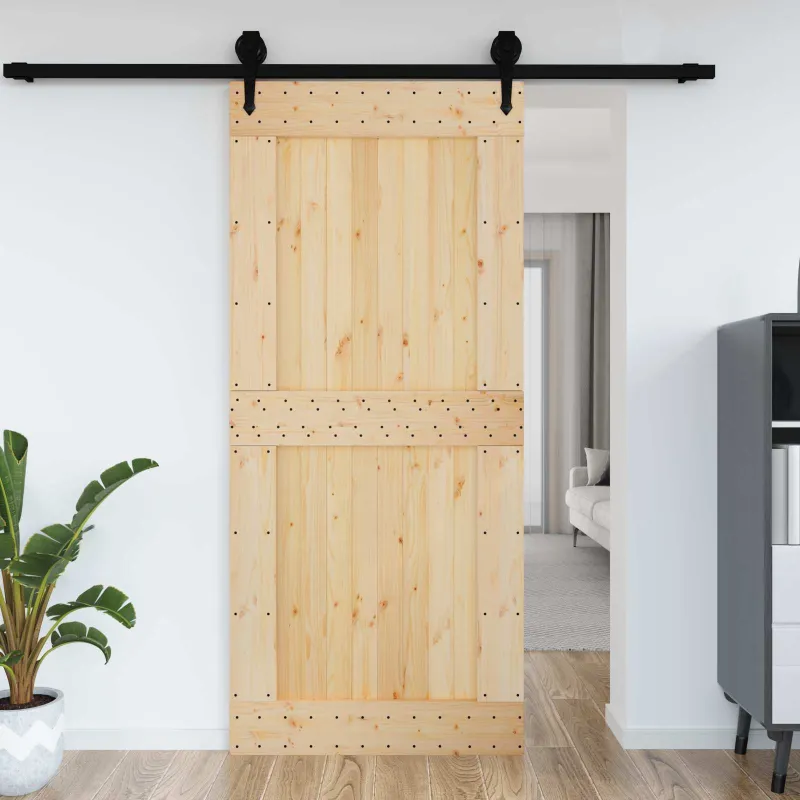 Duris NARVIK Natūrali 100 x 210 cm Kietos pušies medžio durys