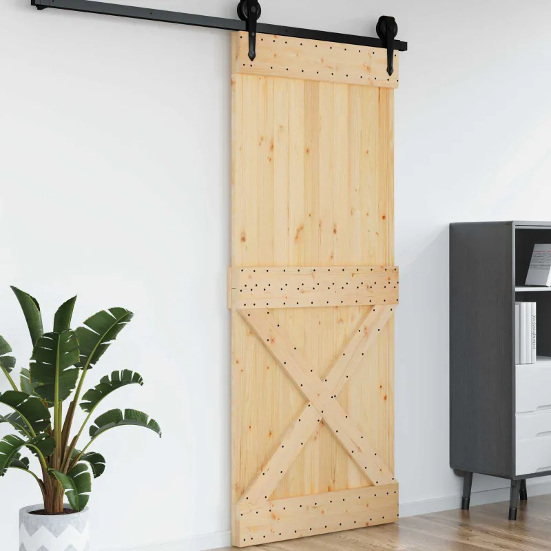 Duris NARVIK Natūrali 95 x 210 cm Kietos pušies medžio durys