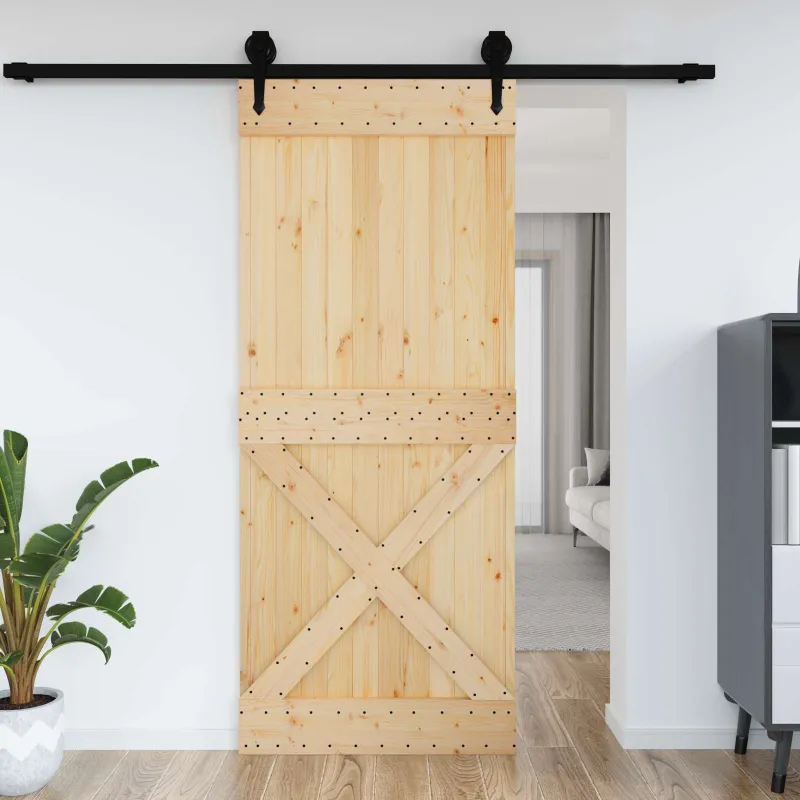 Duris NARVIK Natūrali 95 x 210 cm Kietos pušies medžio durys