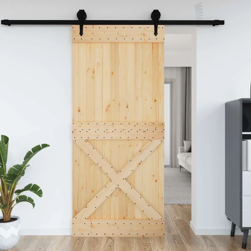 Duris NARVIK Natūrali 100 x 210 cm Kietos pušies medžio durys