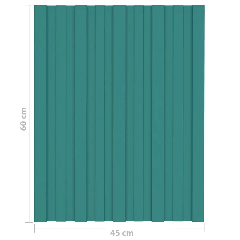 Stogo plokštė 12 pcs Žalia 60 x 45 cm Galvanizuotas plienas