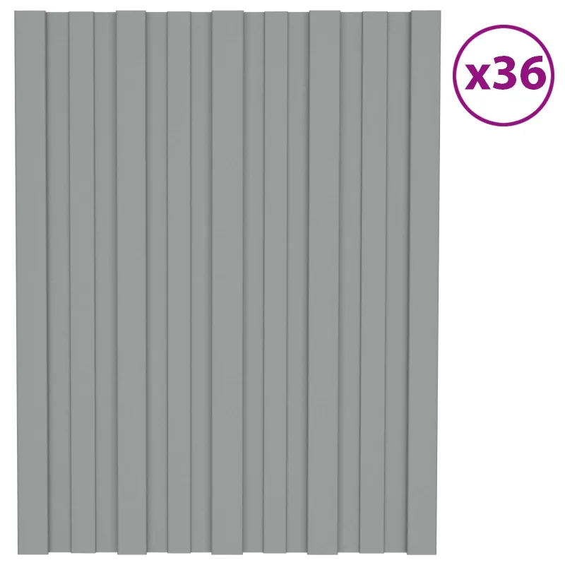 Stogo plokštė 36 pcs Pilka 60 x 45 cm Galvanizuotas plienas