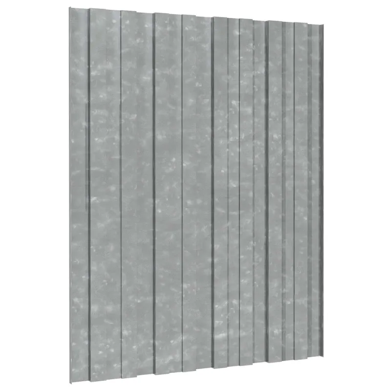 Stogo plokštė 36 pcs Sidabrinė 60 x 45 cm Galvanizuotas plienas