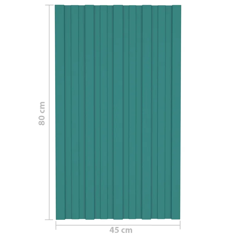 Stogo plokštė 36 pcs Žalia 80 x 45 cm Galvanizuotas plienas