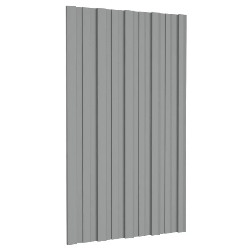 Stogo plokštė 12 pcs Pilka 80 x 45 cm Galvanizuotas plienas