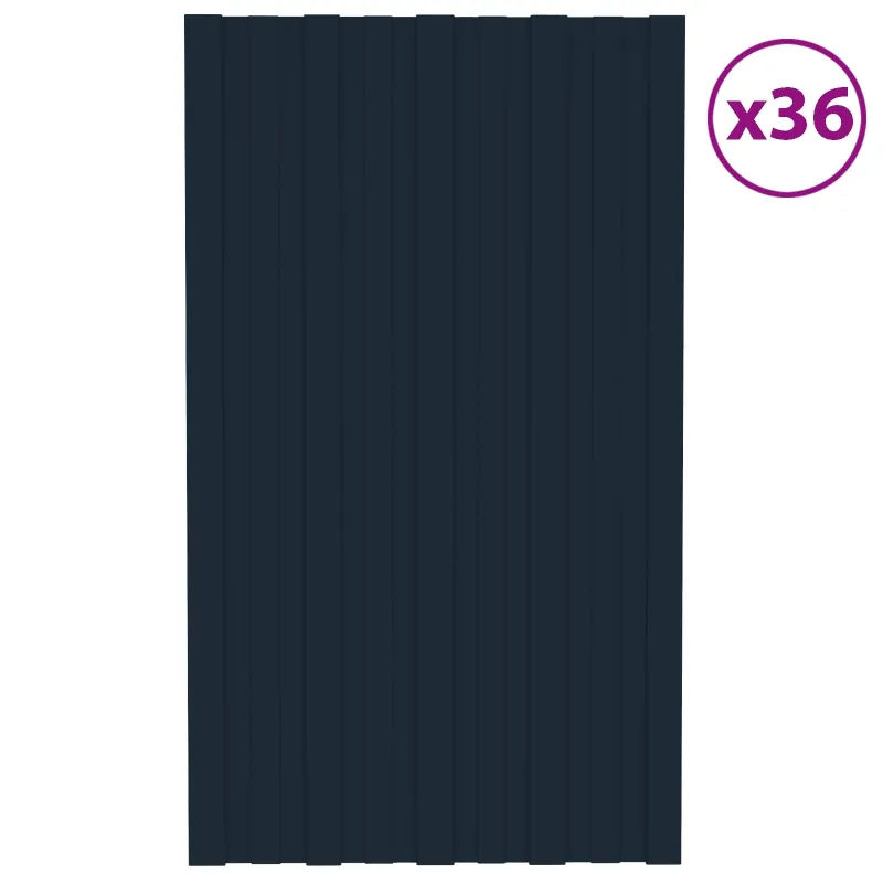 Stogo plokštė 36 pcs Antracito 80 x 45 cm Galvanizuotas plienas