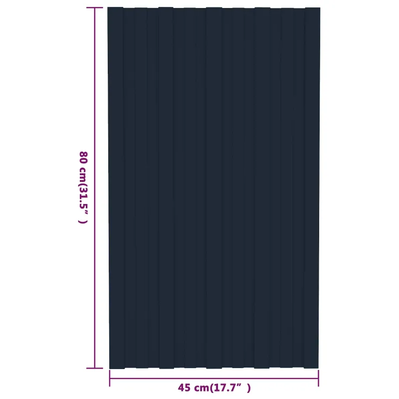 Stogo plokštė 36 pcs Antracito 80 x 45 cm Galvanizuotas plienas