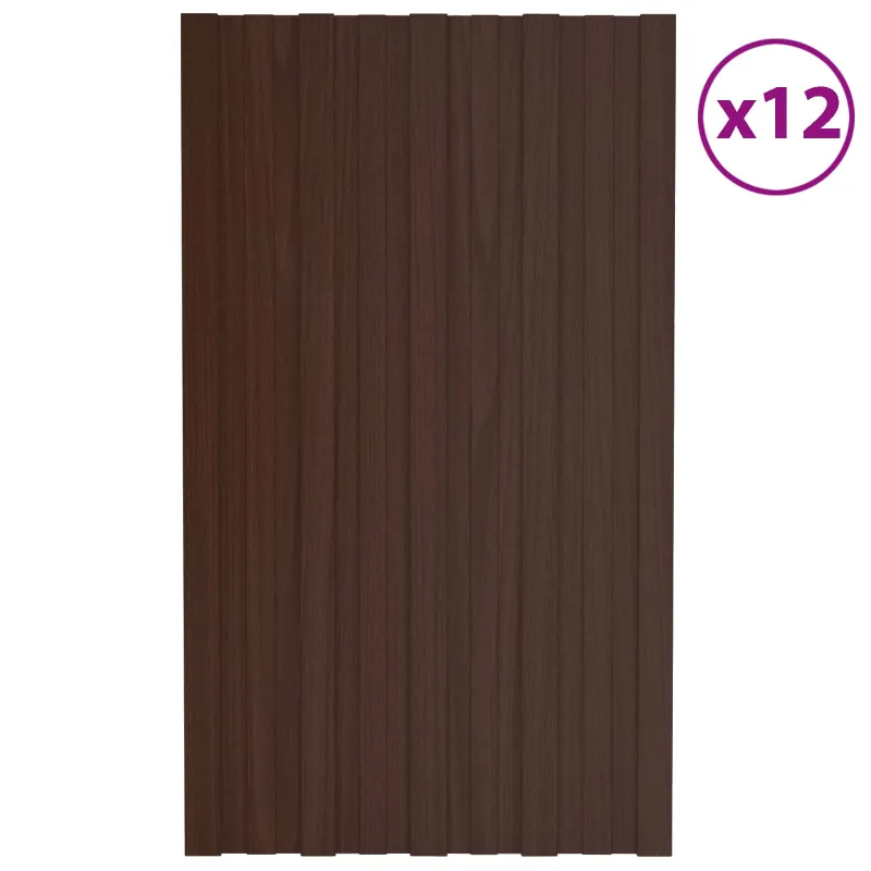 Stogo plokštė 12 pcs Ruda 80 x 45 cm Galvanizuotas plienas