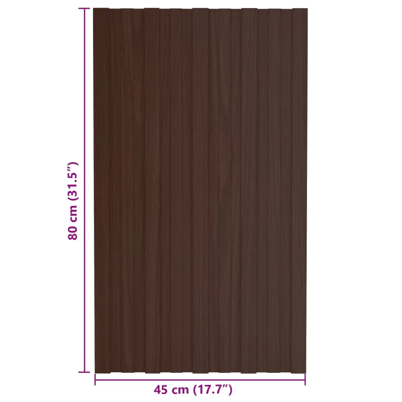 Stogo plokštė 12 pcs Ruda 80 x 45 cm Galvanizuotas plienas
