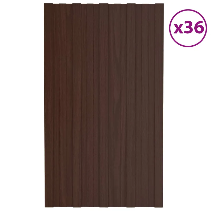 Stogo plokštė 36 pcs Ruda 80 x 45 cm Galvanizuotas plienas