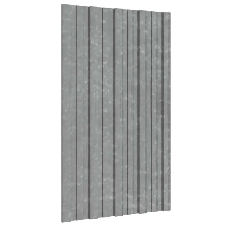 Stogo plokštė 12 pcs Sidabrinė 80 x 45 cm Galvanizuotas plienas