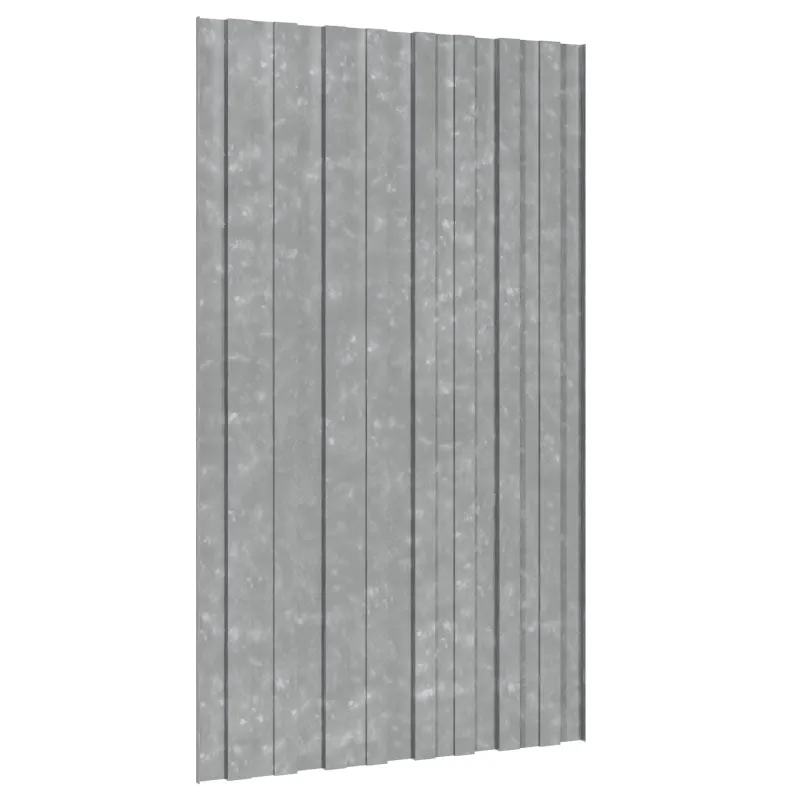 Stogo plokštė 12 pcs Sidabrinė 80 x 45 cm Galvanizuotas plienas