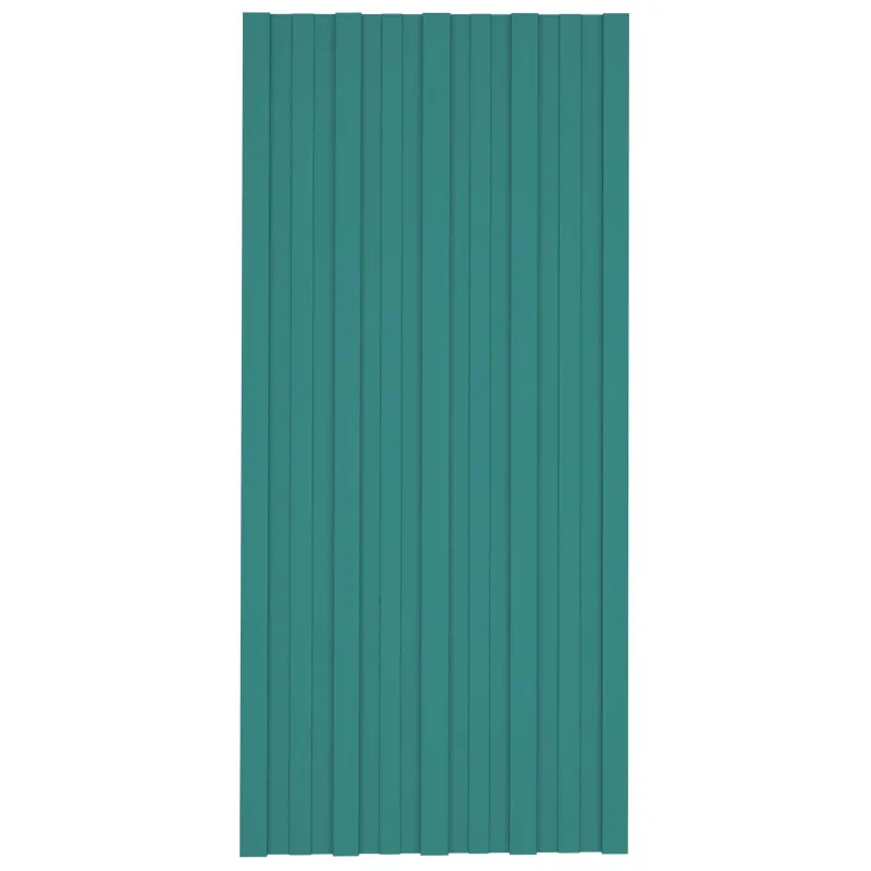 Stogo plokštė 12 pcs Žalia 100 x 45 cm Galvanizuotas plienas