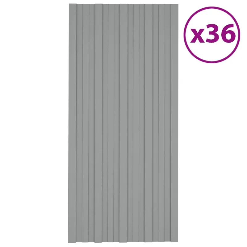 Stogo plokštė 36 pcs Pilka 100 x 45 cm Galvanizuotas plienas