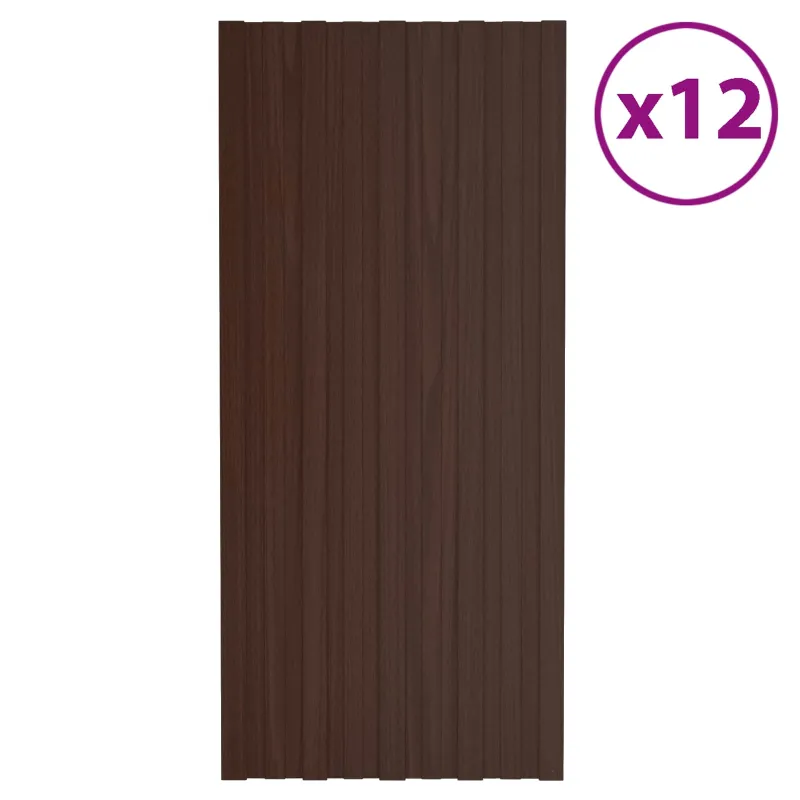 Stogo plokštė 12 pcs Ruda 100 x 45 cm Galvanizuotas plienas