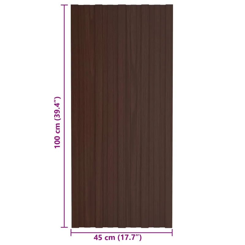 Stogo plokštė 36 pcs Ruda 100 x 45 cm Galvanizuotas plienas