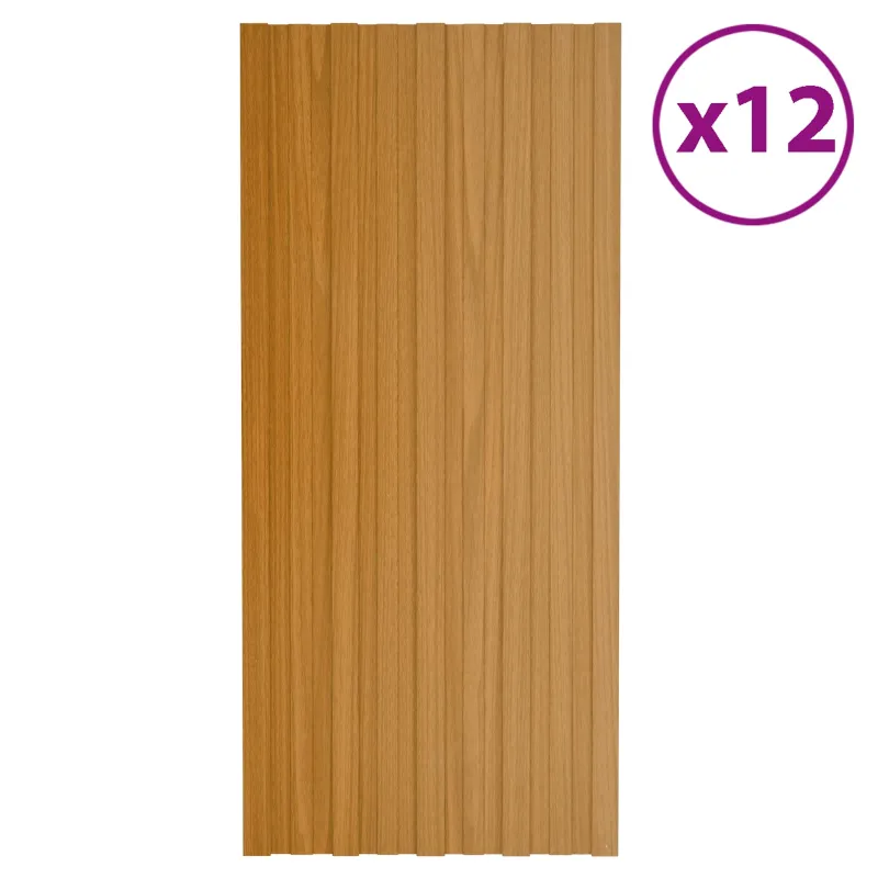 Stogo plokštė 12 pcs Natūrali 100 x 45 cm Galvanizuotas plienas