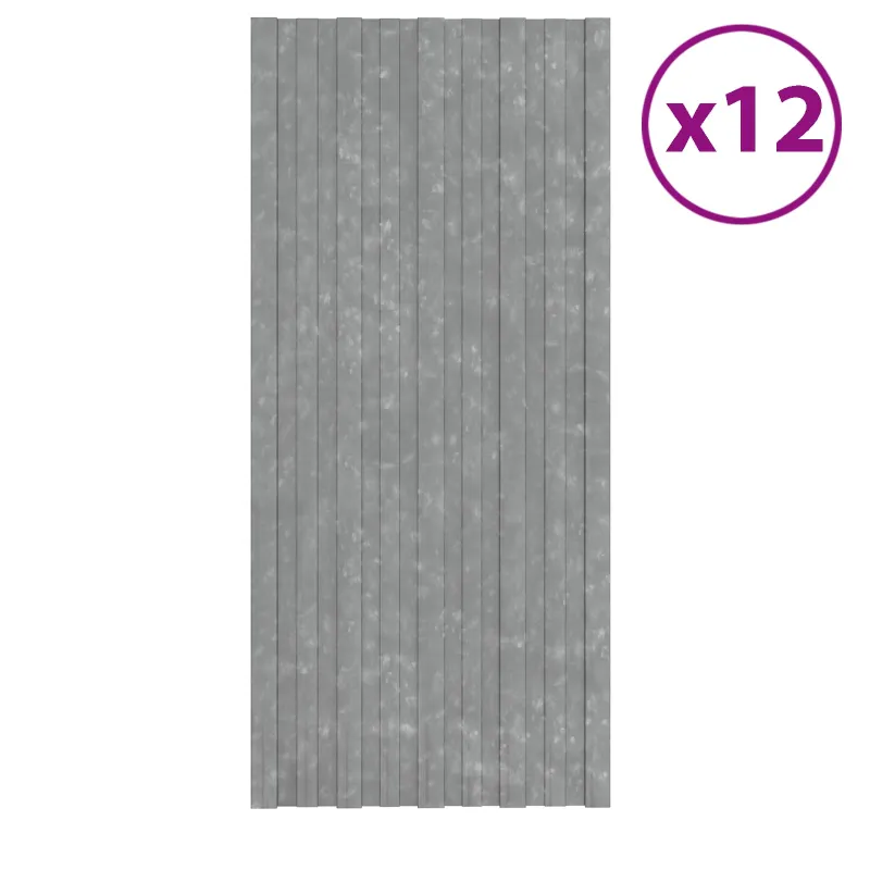 Stogo plokštė 12 pcs Sidabrinė 100 x 45 cm