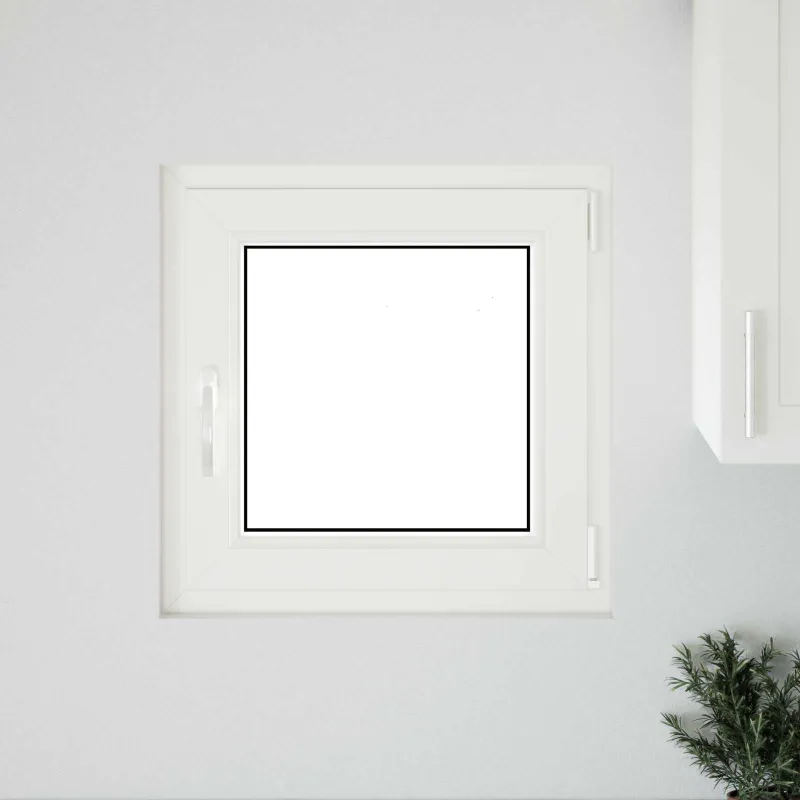 Požeminio lango RISOR 50 x 50 cm PVC ir stiklas Balta