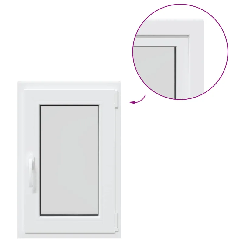 Požeminio lango RISOR 50 x 75 cm PVC ir stiklas Balta