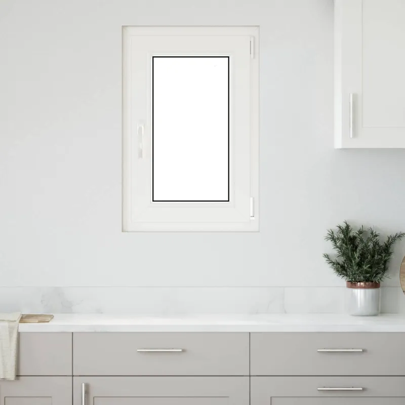 Požeminio lango RISOR 50 x 75 cm PVC ir stiklas Balta