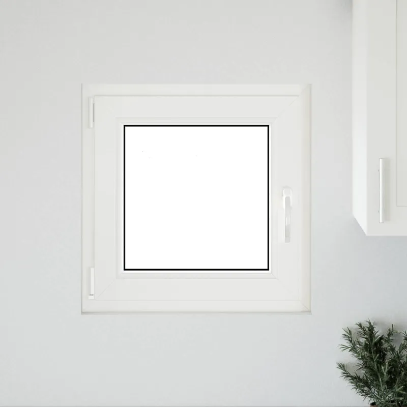 Požeminio lango RISOR 60 x 60 cm PVC ir stiklas Balta