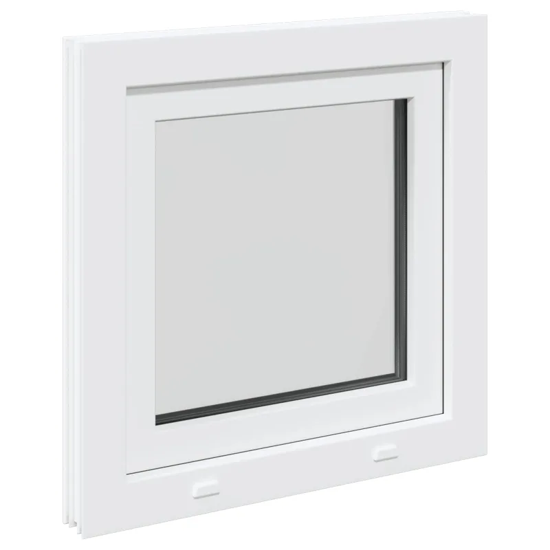 Požeminio lango RISOR 60 x 60 cm PVC ir stiklas Balta