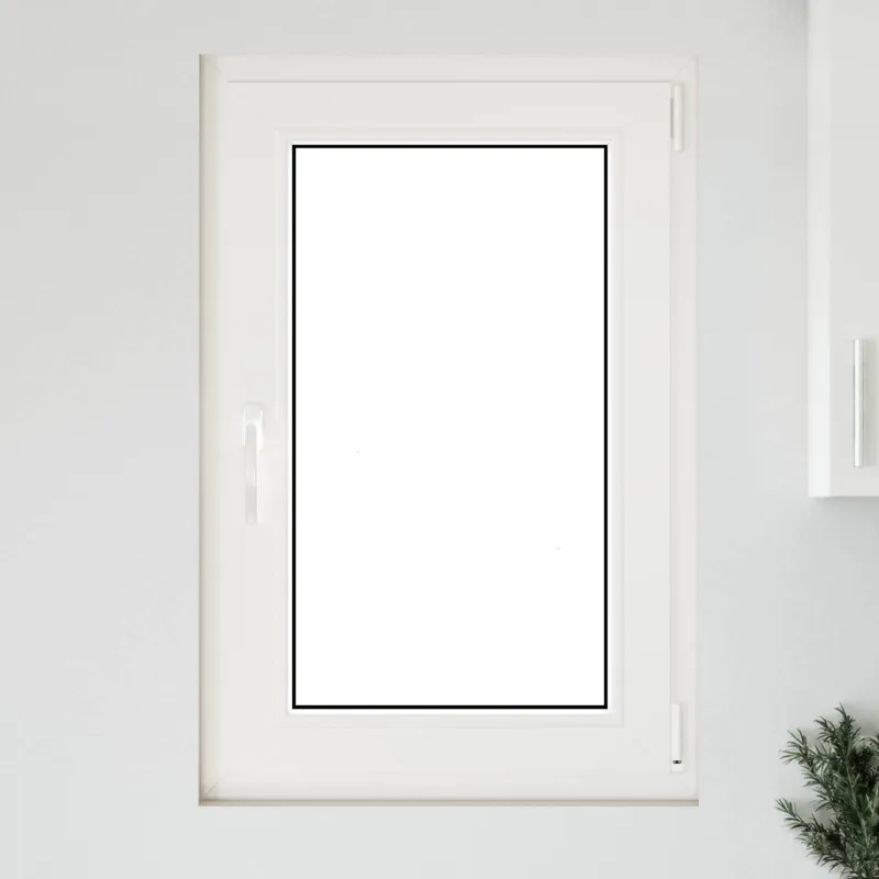 Požeminio lango RISOR 60 x 80 cm PVC ir stiklas Balta