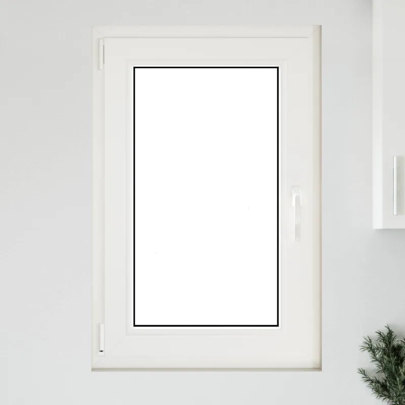 Požeminio lango RISOR 60 x 80 cm PVC ir stiklas Balta