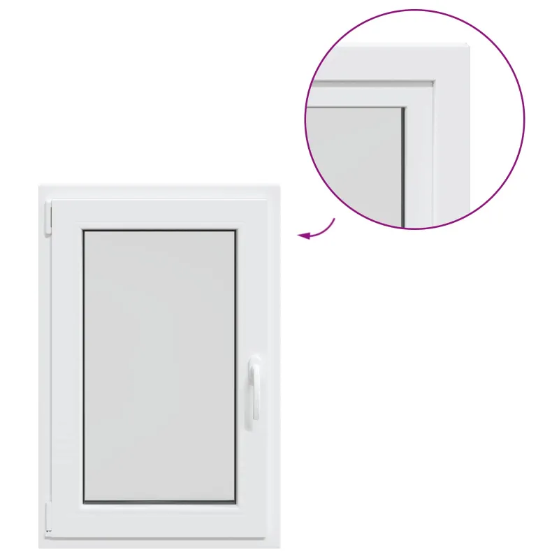 Požeminio lango RISOR 60 x 100 cm PVC ir stiklas Balta