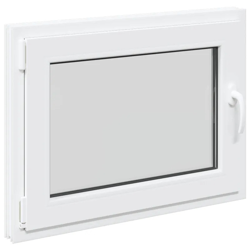 Požeminio lango RISOR 80 x 50 cm PVC ir stiklas Balta