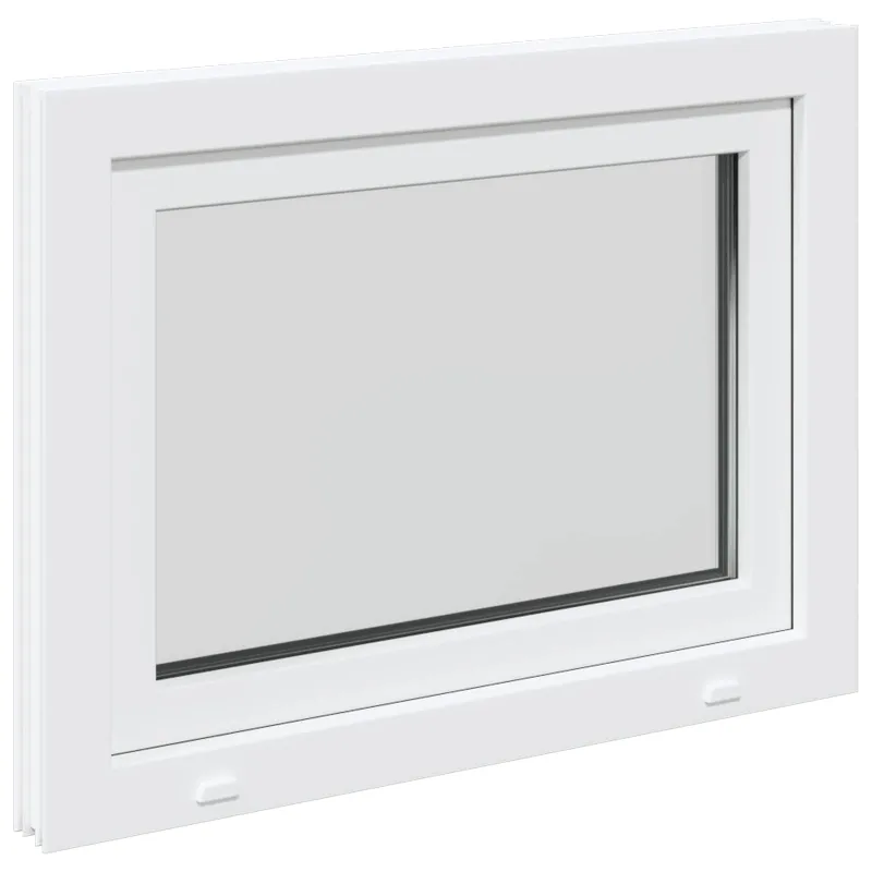 Požeminio lango RISOR 80 x 60 cm PVC ir stiklas Balta