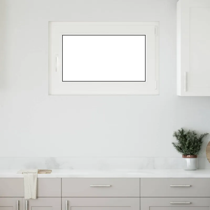 Požeminio lango RISOR 90 x 60 cm PVC ir stiklas Balta