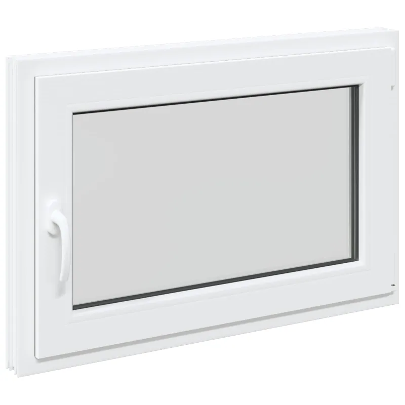 Požeminio lango RISOR 90 x 60 cm PVC ir stiklas Balta