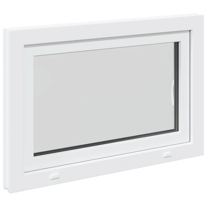 Požeminio lango RISOR 90 x 60 cm PVC ir stiklas Balta