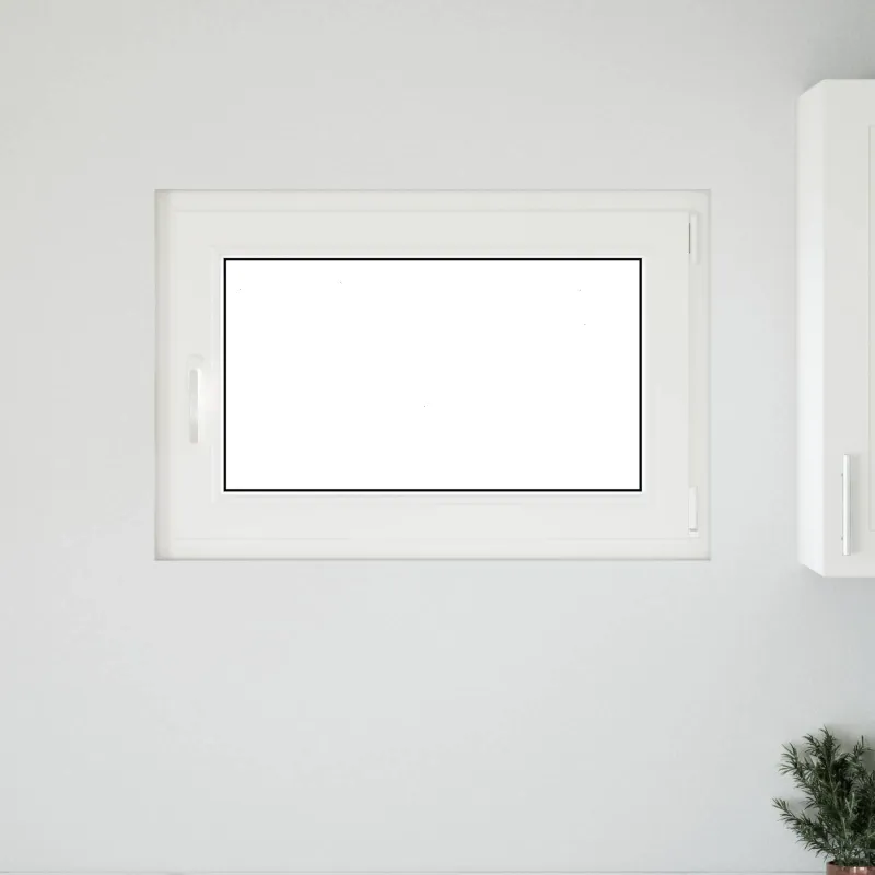 Požeminio lango RISOR 90 x 70 cm PVC ir stiklas Balta