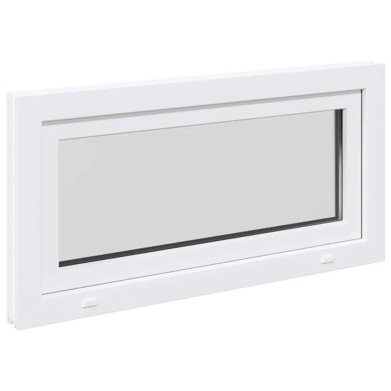 Požeminio lango RISOR 100 x 50 cm PVC ir stiklas Balta