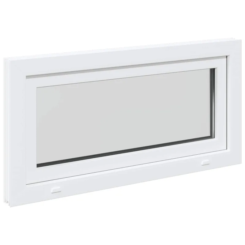 Požeminio lango RISOR 100 x 50 cm PVC ir stiklas Balta