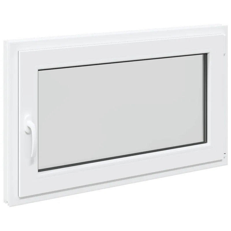Požeminio lango RISOR 100 x 60 cm PVC ir stiklas Balta