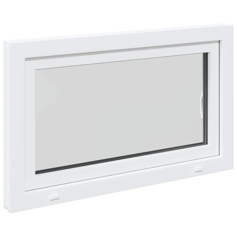 Požeminio lango RISOR 100 x 60 cm PVC ir stiklas Balta