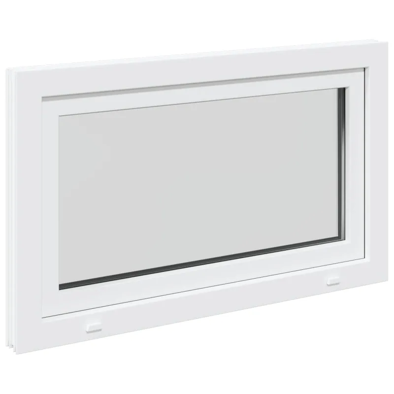 Požeminio lango RISOR 100 x 70 cm PVC ir stiklas Balta
