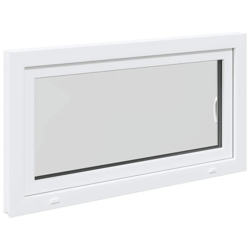 Požeminio lango RISOR 110 x 60 cm PVC ir stiklas Balta