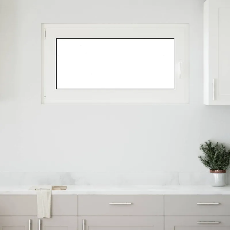 Požeminio lango RISOR 110 x 60 cm PVC ir stiklas Balta