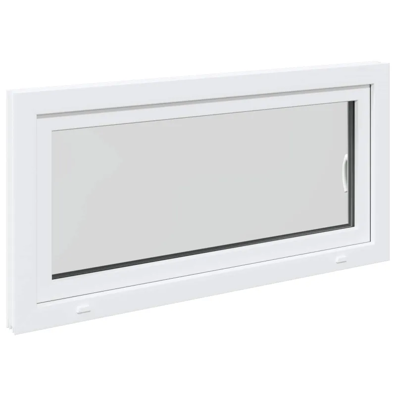 Požeminio lango RISOR 120 x 60 cm PVC ir stiklas Balta