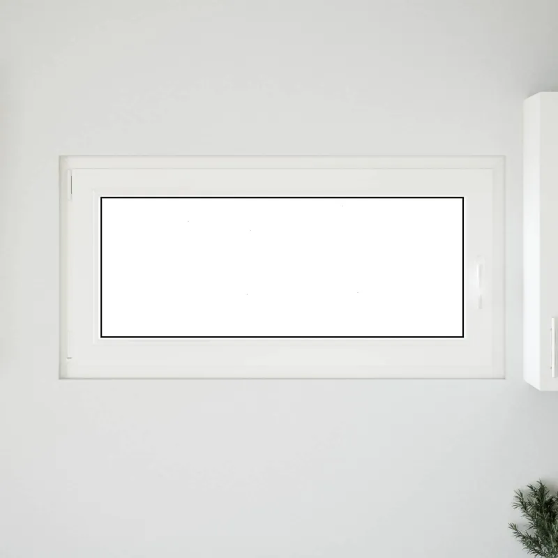 Požeminio lango RISOR 120 x 60 cm PVC ir stiklas Balta
