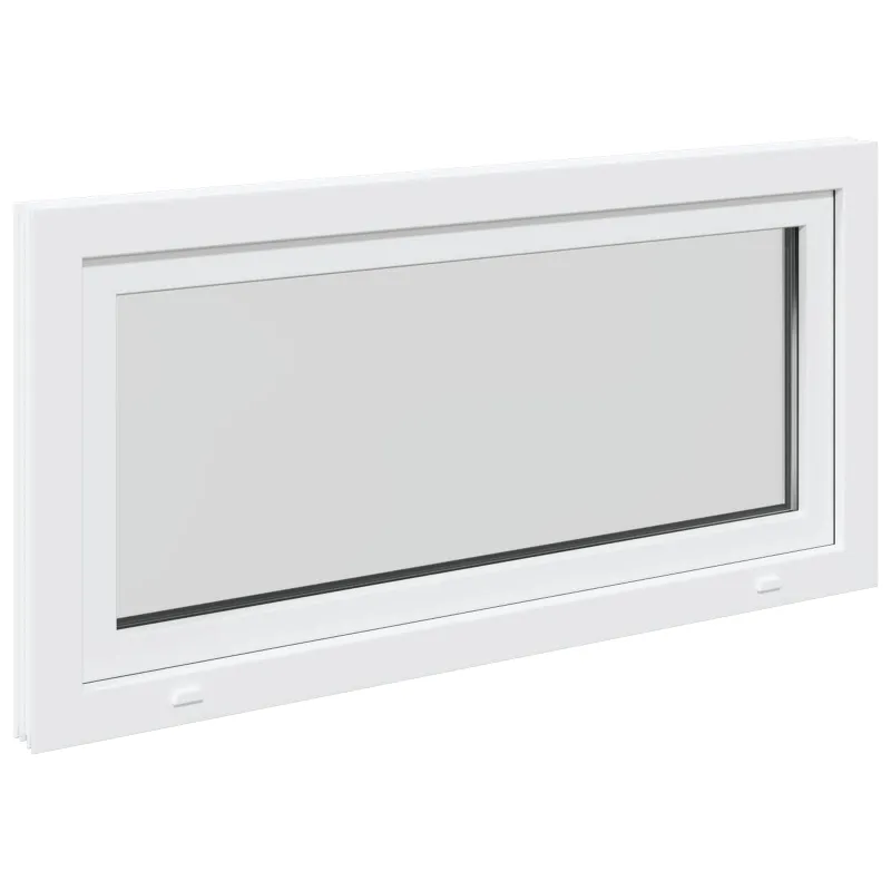 Požeminio lango RISOR 120 x 60 cm PVC ir stiklas Balta