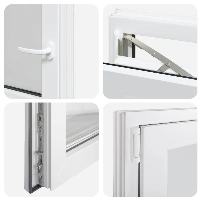 Požeminio lango RISOR 50 x 50 cm PVC ir stiklas Balta